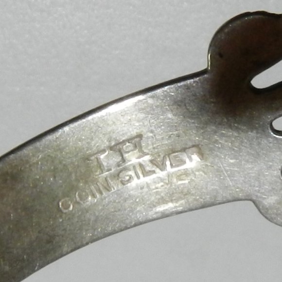 Fred Harvey Old Tourist Era Bracelet Cuff Coin Silver Stamped IH Indian Handmade - Picture 8 of 10